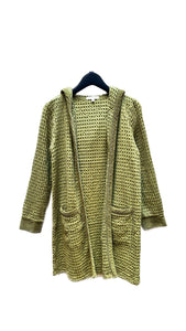 Hooded Quilted Sweater in Lime Envy | Mododoc
