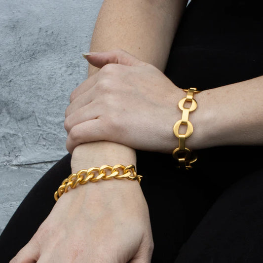Jane Diaz | Cut Out Disc Chain Bracelet