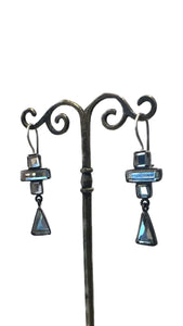 Deco-Style Mirror Drop Earrings | Jane Diaz