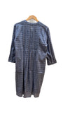 100% Cotton Purple & Gray Button Down Dress  | Dolma