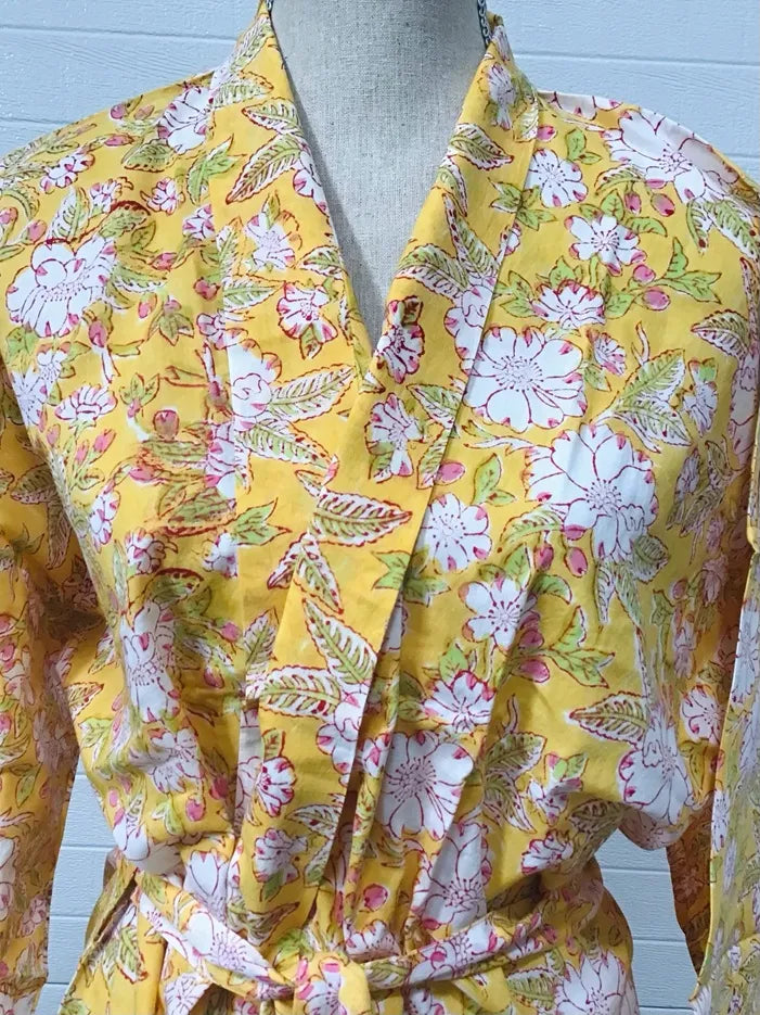 Yellow Camelia Robe / Natural Habitat
