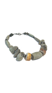 Pre-Columbian Jade and Silver Bead Necklace | Cottage & Pearl