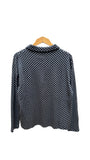 Polka Dot Collared Blouse in Charcoal & Gray | IRIDIUM