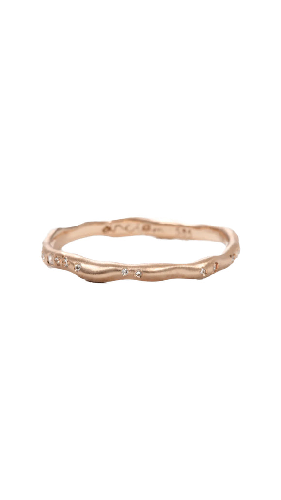 Diamond Sprinkle Gold Ring in Size 6 | Sirciam