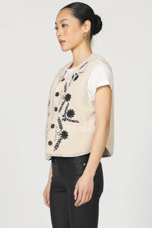 Adelaide Button Front Novelty Vest / Dear John
