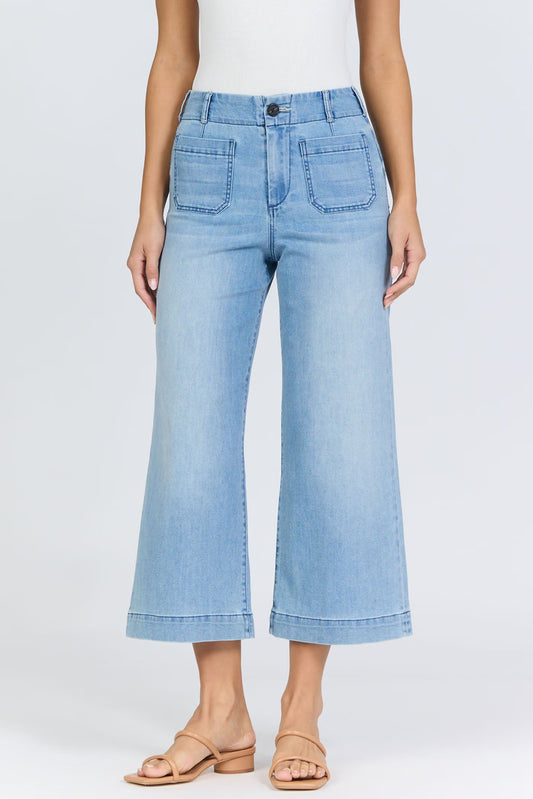Dear John | Light Wash Cropped Wide Leg Jean