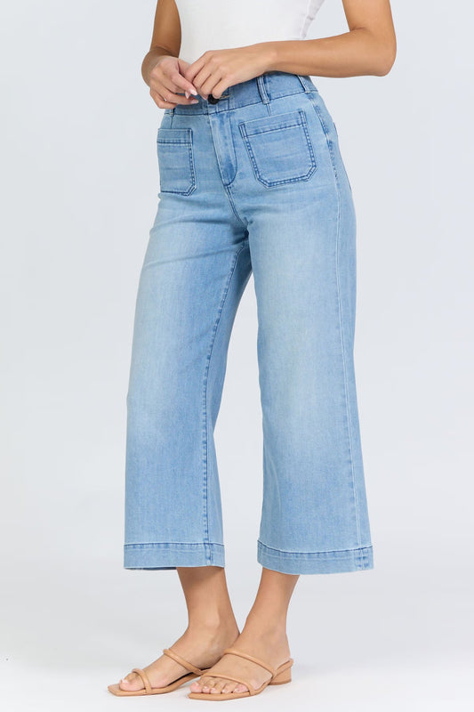 Dear John | Light Wash Cropped Wide Leg Jean
