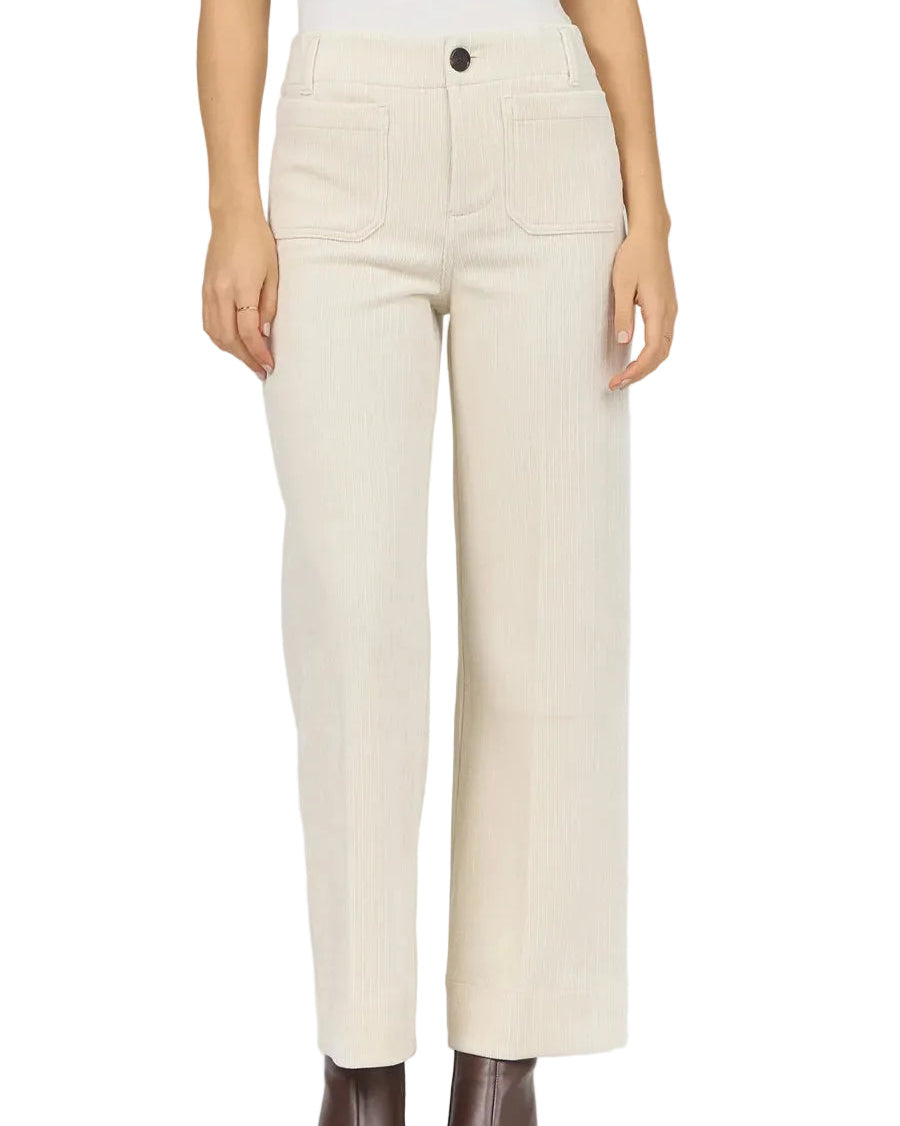 Dear John | Cream Cord High Rise Wide Leg Pants