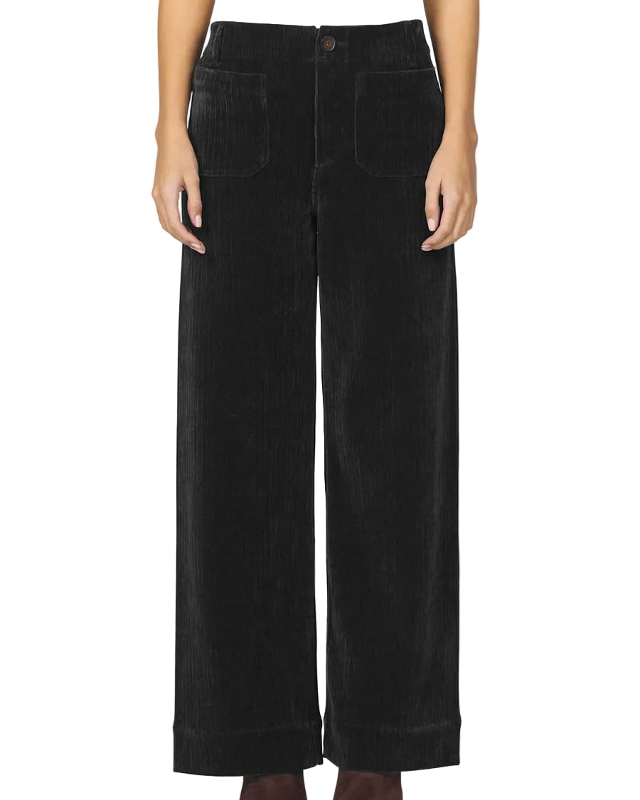 Dear John | Black Cord High Rise Wide Leg Pants