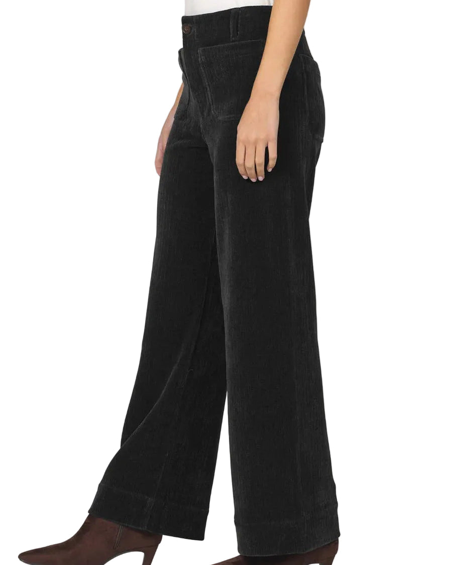 Dear John | Black Cord High Rise Wide Leg Pants