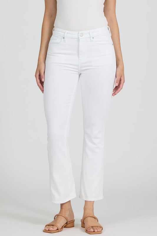 Dear John | White Cropped Flare Jean