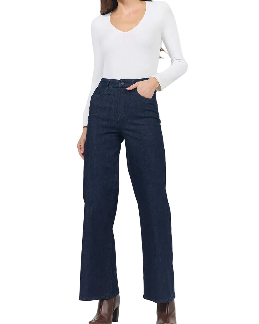Dear John | Dark Wash High Rise Wide Leg Jean