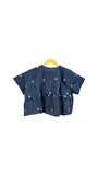 V-Neck Polk-a-Dot Summer Crop Top | DVAA