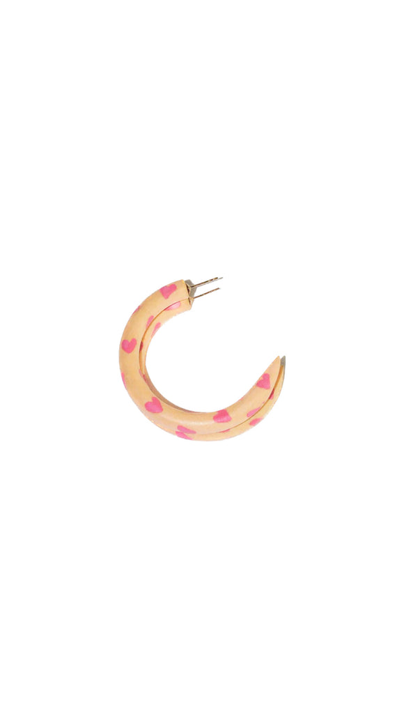 Pink Heart Little Prince Small Hoop | Binky & Lulu