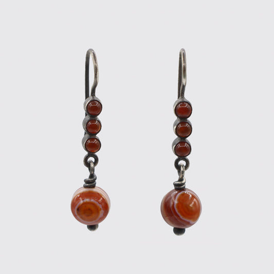 Jane Diaz | Bar Drop with Large Dangle Earrings
