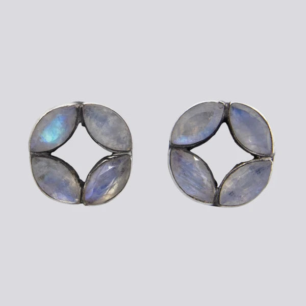 Jane Diaz | Faceted Marquis Stud Earrings