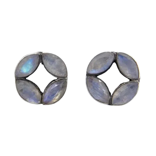 Jane Diaz | Faceted Marquis Stud Earrings