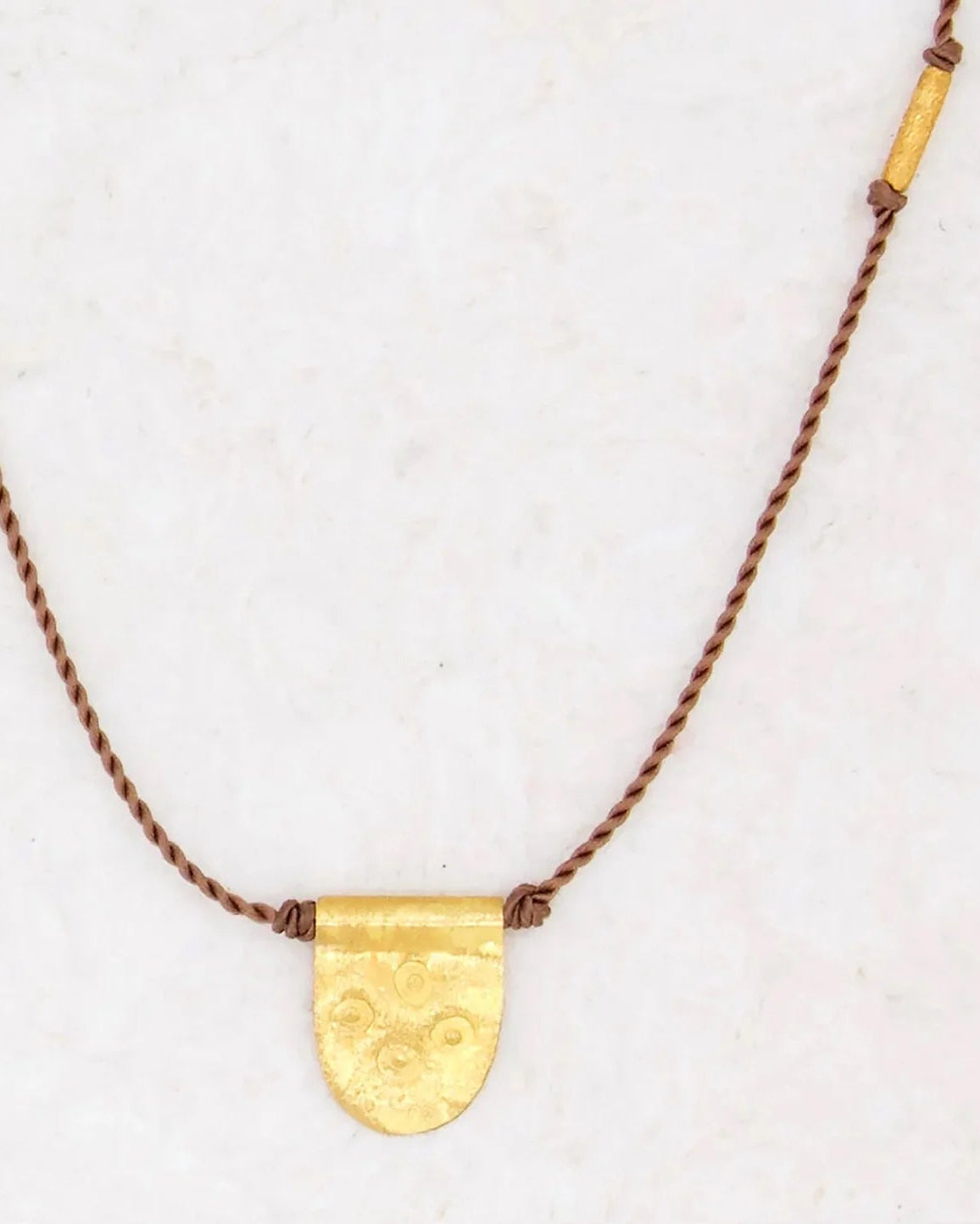 River Song | Turkish Gold Tab Talisman Necklace