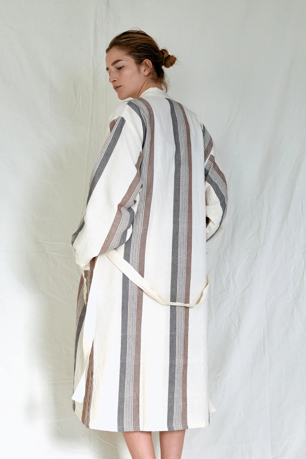 Brown Cream Nomad Long Bathrobe / Home & Loft