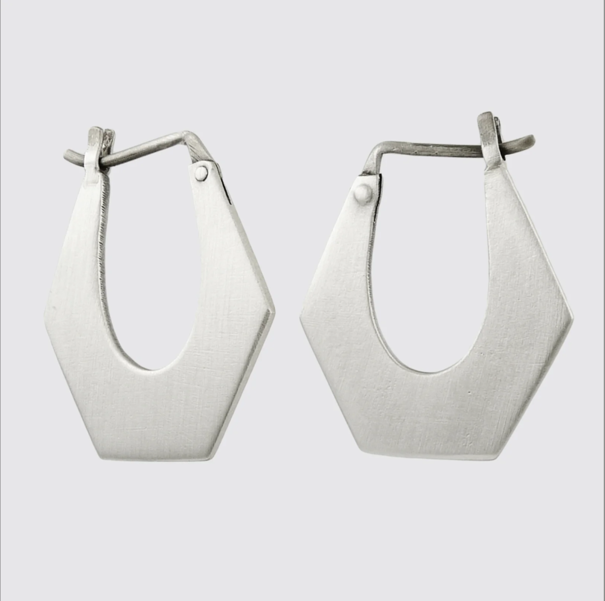 Medium Four Corner Hoop Earrings / Jane Diaz
