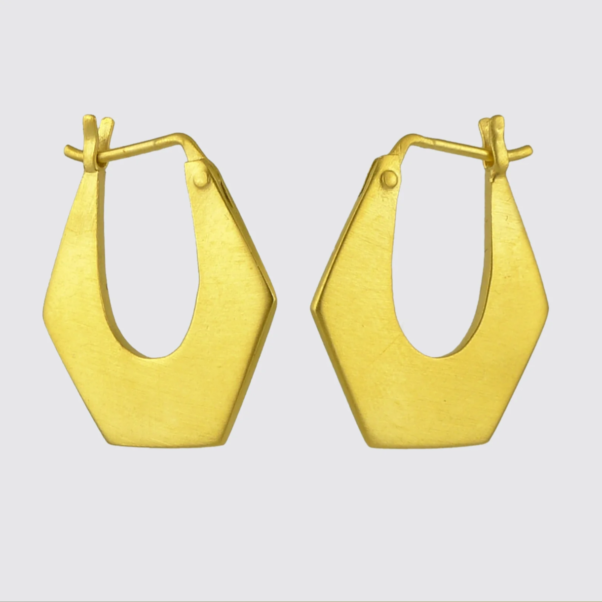 Medium Four Corner Hoop Earrings / Jane Diaz