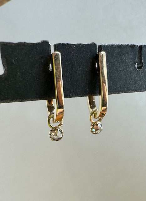 Hoops with Rose Cut Dangle | Shree Jewelers