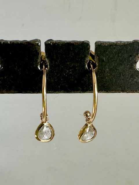 Pear Shape diamond Half Hoop | Shree Jewelers