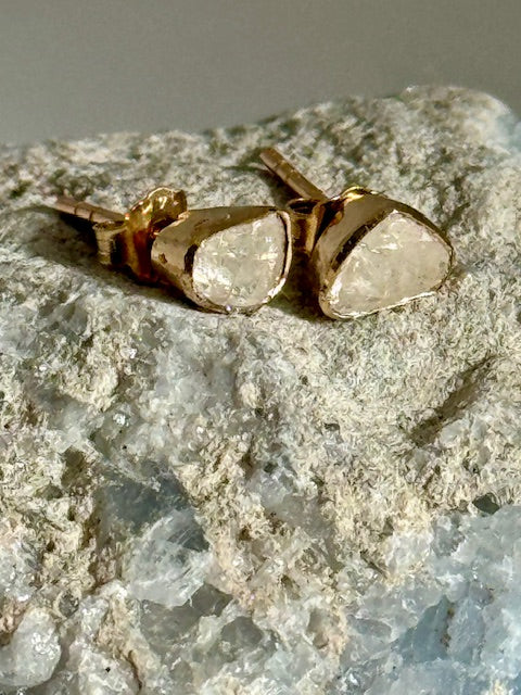 Bezel Diamond Slice Studs | Shree Jewelers