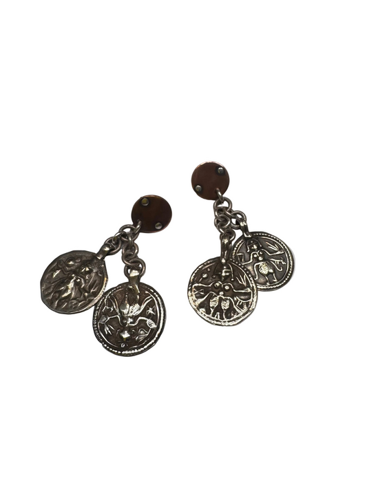 Jewels | Silver Mid-20th Century Pendant Earrings