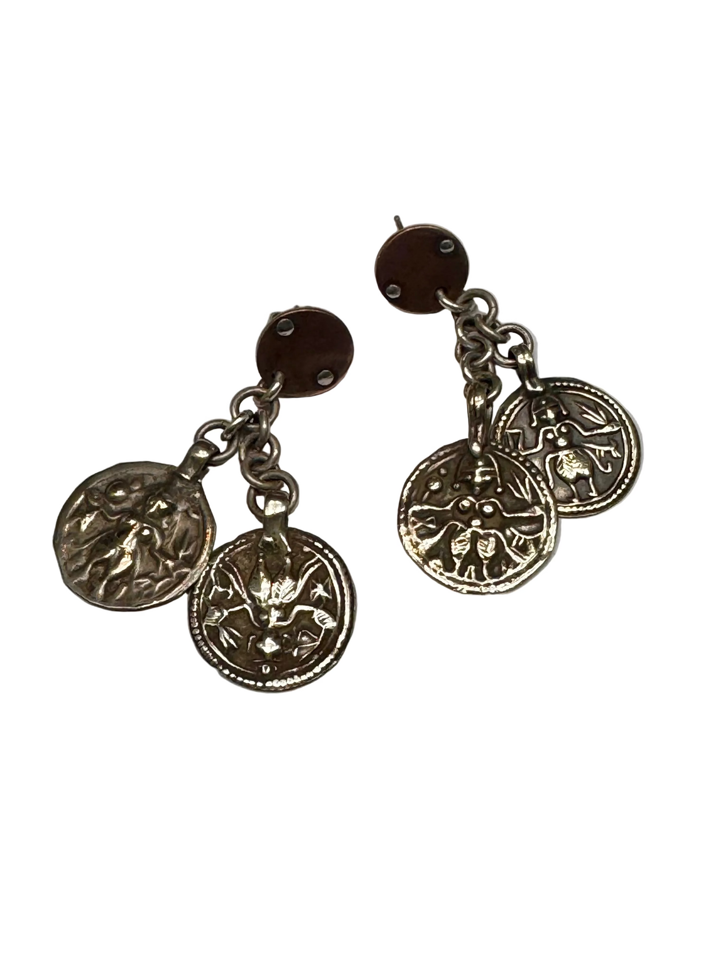 Jewels | Silver Mid-20th Century Pendant Earrings