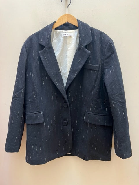 Two Pocket Cotton Striped Blazer | Baci
