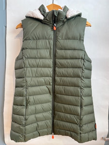 Norah Hooded Vest in Lauren Green by Save the Duck