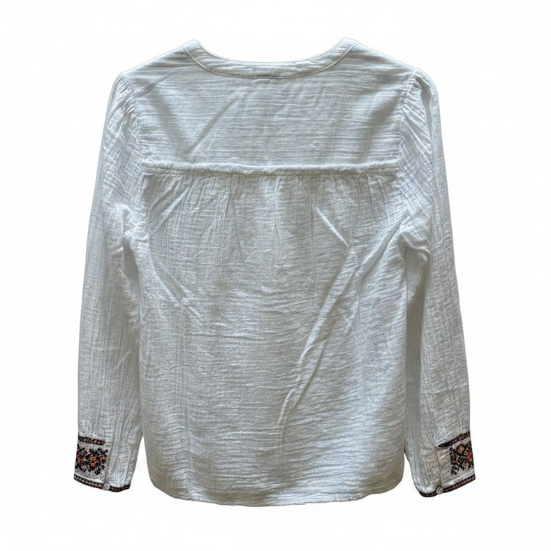 Dylan | White Long Sleeve Blouse