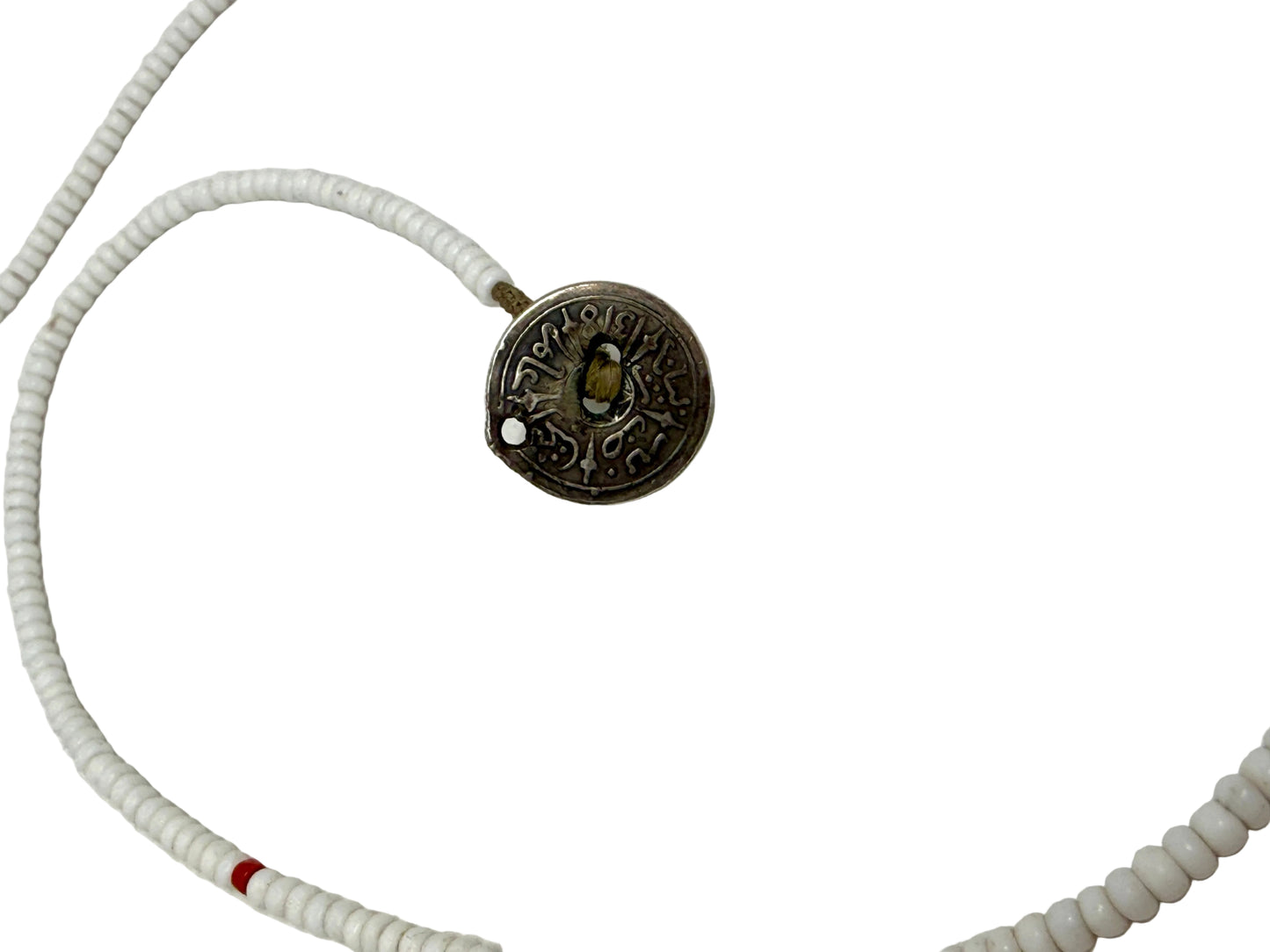 Jewels | Moroccan Silver Amulet and White Beaded Necklace