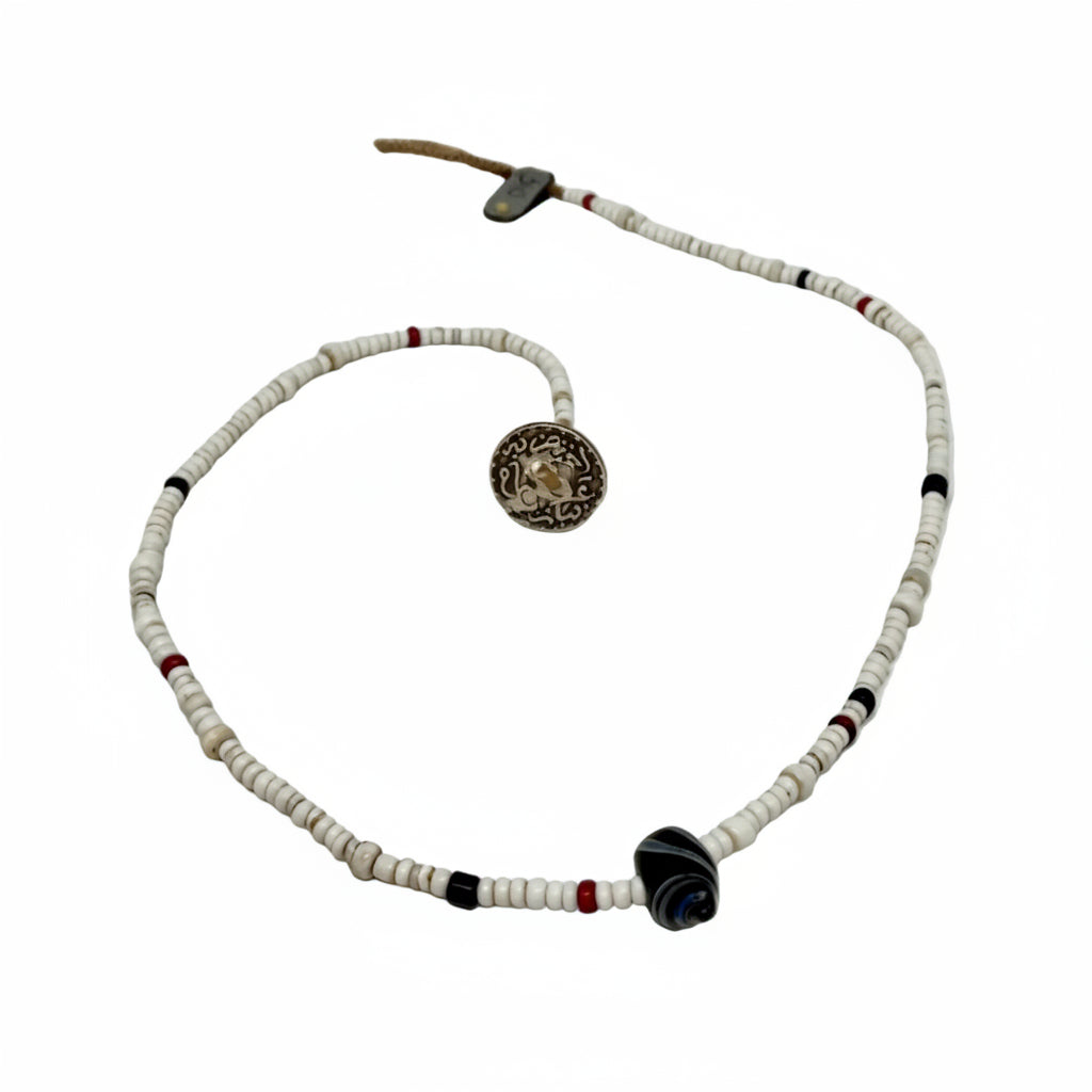 Jewels | Tibetan Prayer Bead and White Beaded Necklace