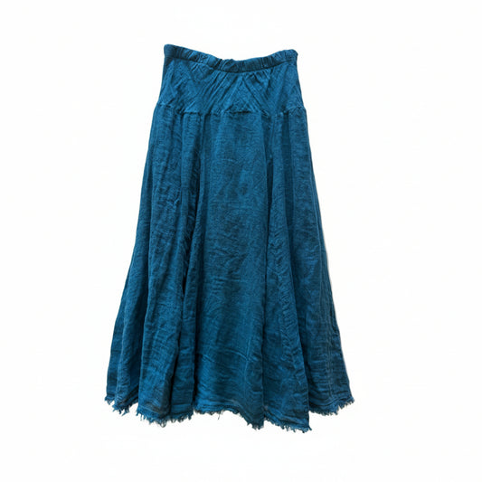 Luna Luz | Dark Teal Linen Skirt