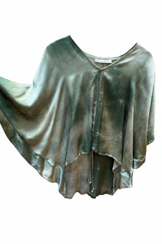 Bryn Walker | Green Watercolor Blouse