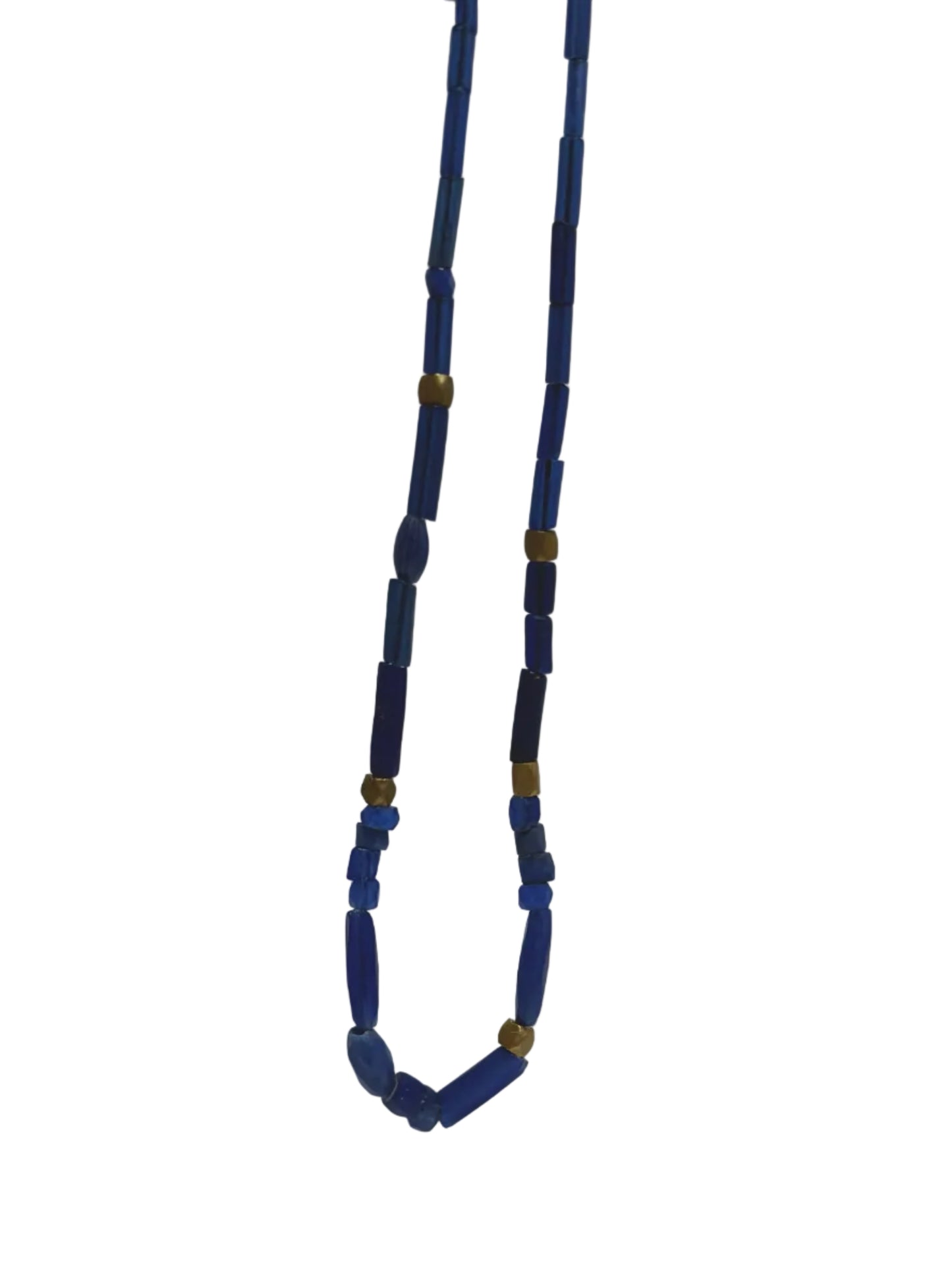 Cottage & Pearl | Russian Blue Trade Bead Necklace