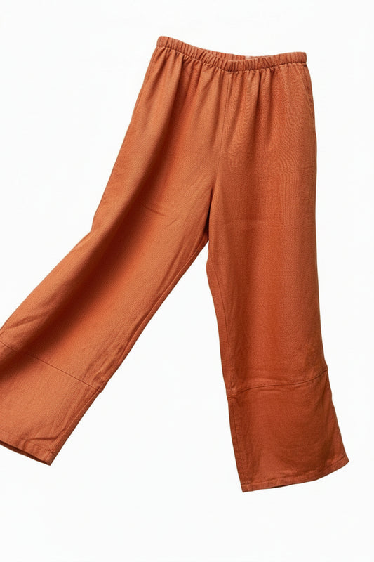Bryn Walker | Burnt Orange Linen Wide Leg Pants