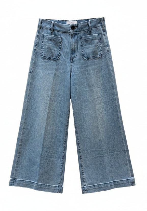 Dear John | Light Wash Cropped Wide Leg Jean
