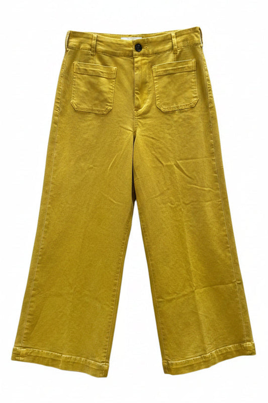 Dear John | Sunny Yellow Cropped Wide Leg Jean