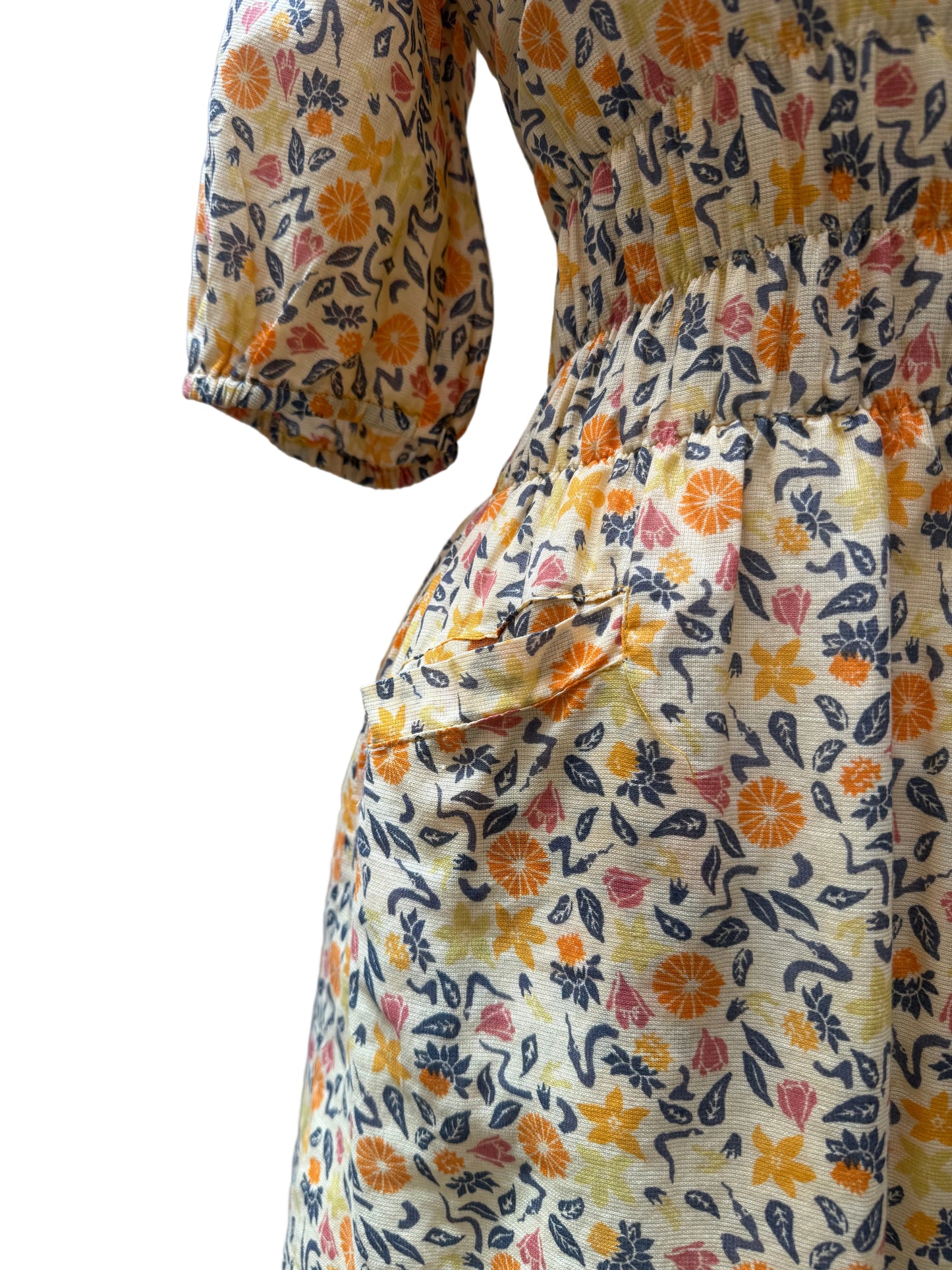 Modaspia | Yellow and Orange Floral Dress