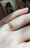 Handcrafted 14k Gold Ring with Diamond Stone in Size 6.5 | J+I Jewelry
