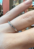 Sterling Silver Band with Dispersed Diamonds in Size 6 | Lauren Wolf