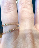 14k Gold One Diamond Ring in Size 8 | Lauren Wolf