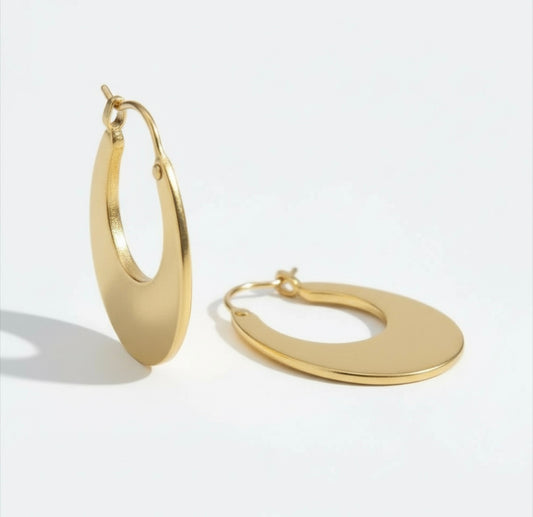 Medium Oval Hoop Earrings