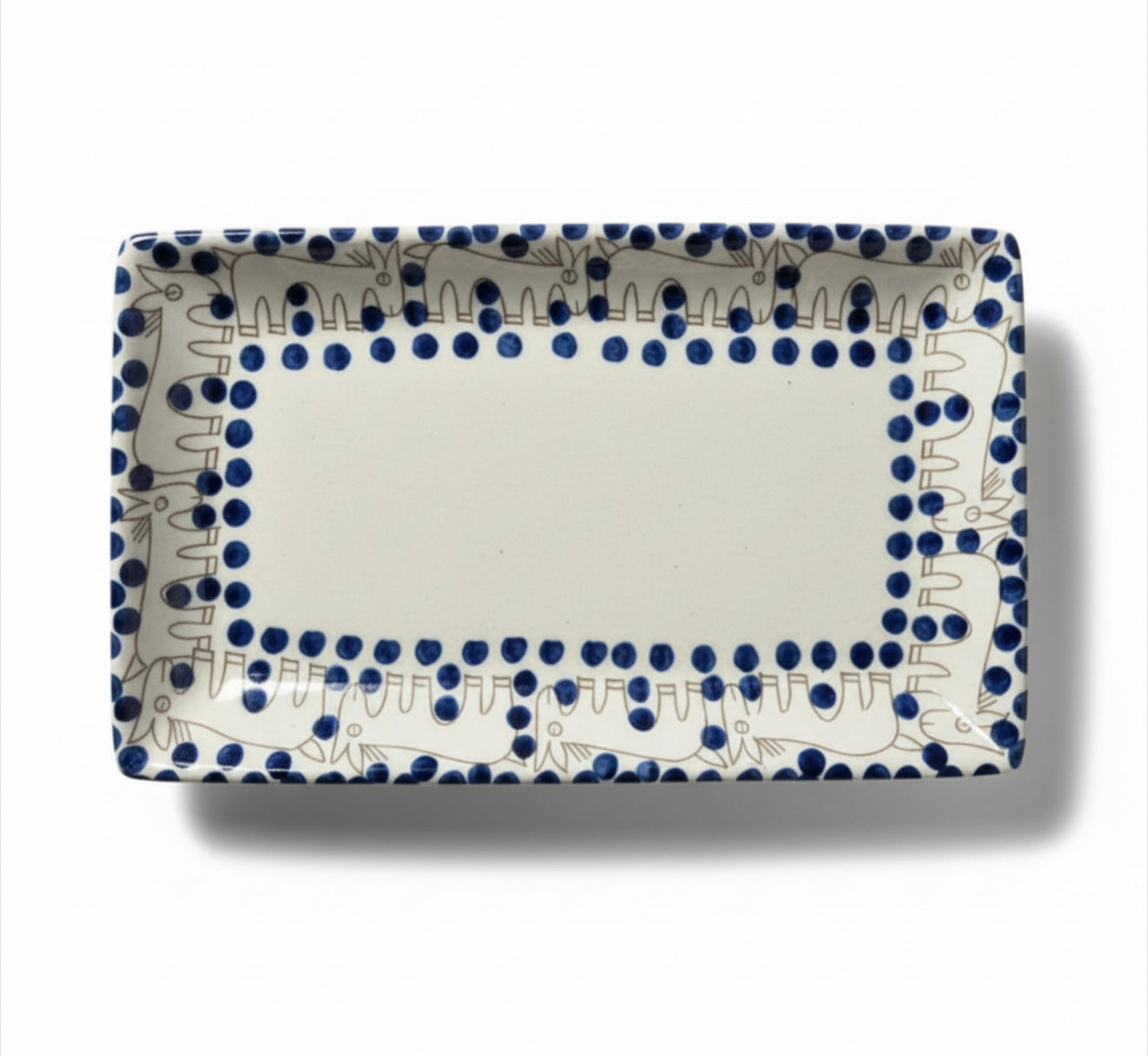 Fun Small Blue Dish Tray Made In Egypt