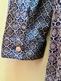 100% Cotton Purple & Gray Button Down Dress  | Dolma