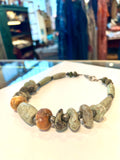 Pre-Columbian Jade and Silver Bead Necklace | Cottage & Pearl