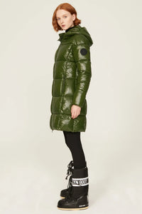 Hooded Coat by Save the Duck- INES in Pine Green